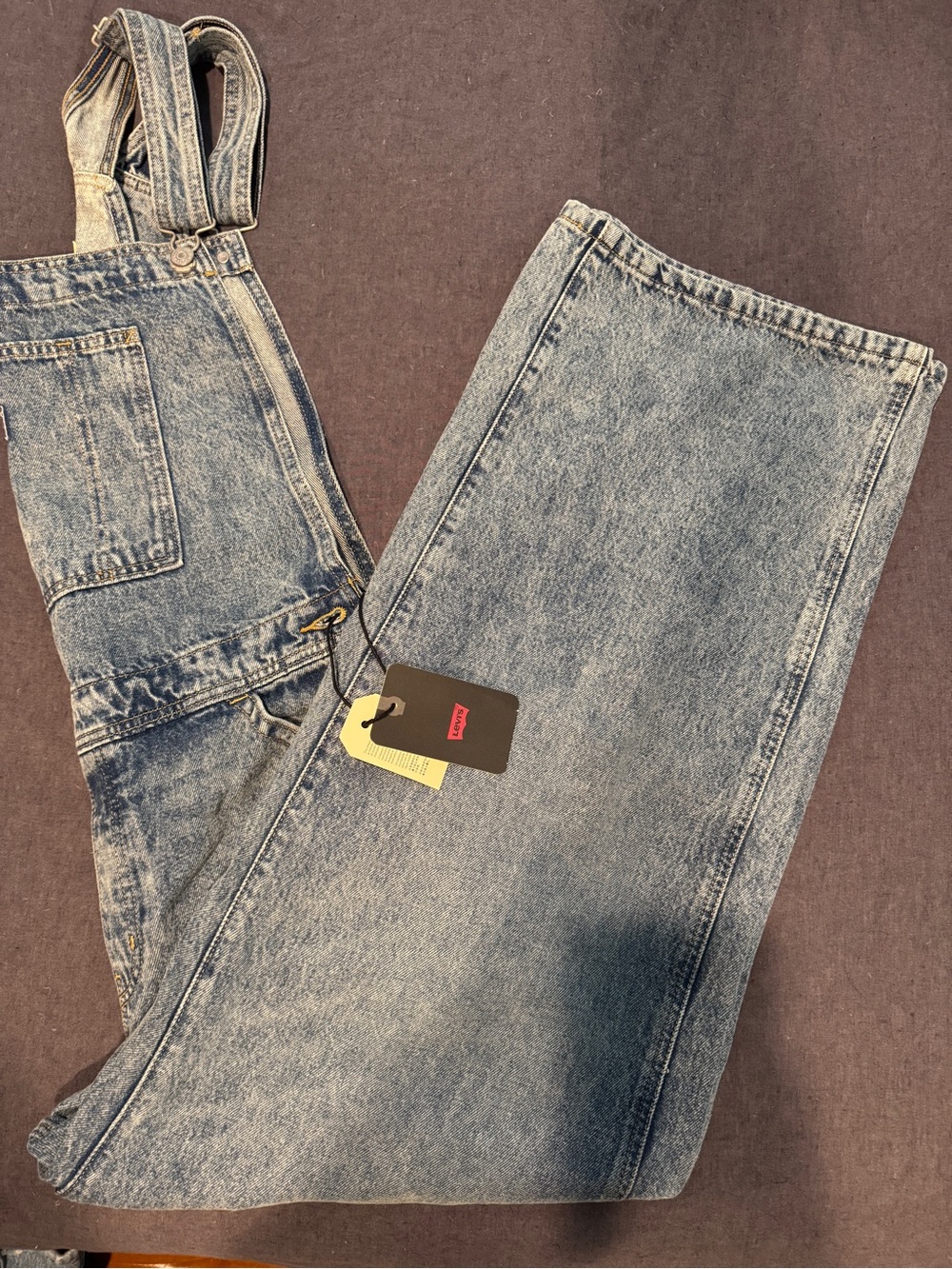 Levi’s Wide Leg Blue Denim Overalls